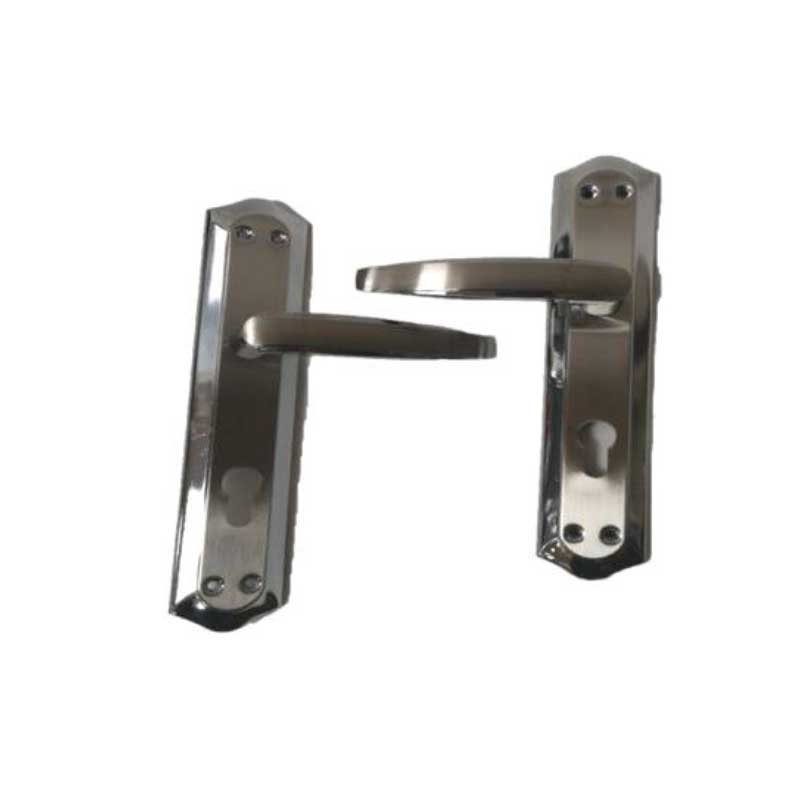 DOOR HANDLE WITH IRON PLATE & ZINC HANDLE