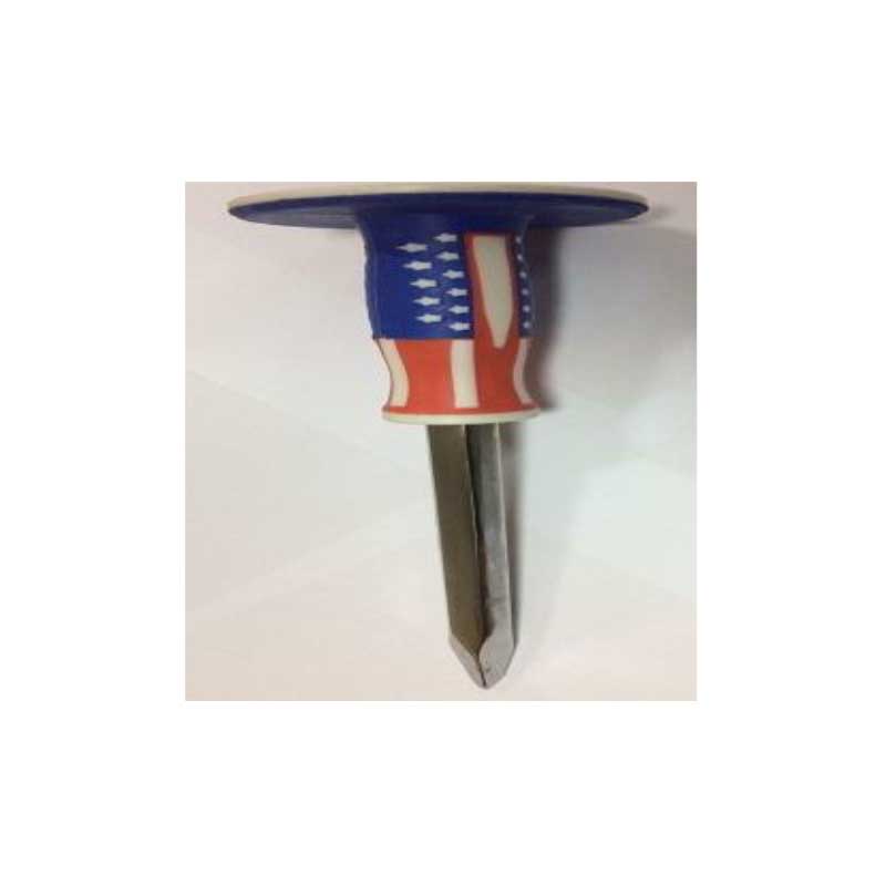 POINTED CHROMED CHISELWITH FLAG GRIP