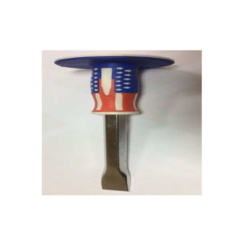 FLAT CHROMED CHISELWITH FLAG GRIP 