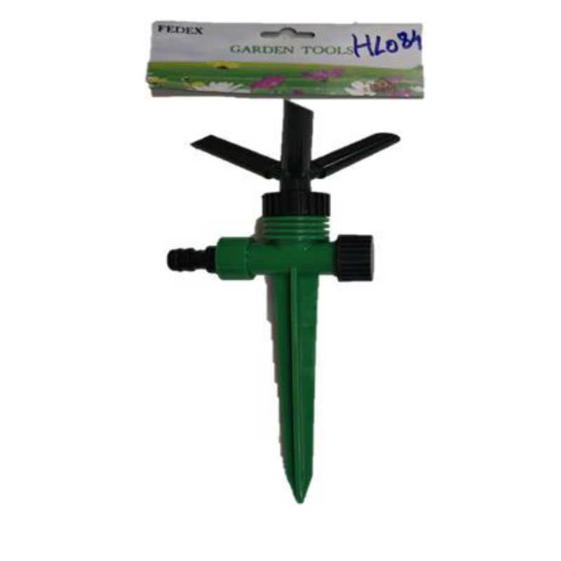 THREE-ARM SPRINKLER W/PLASTIC SPIKE