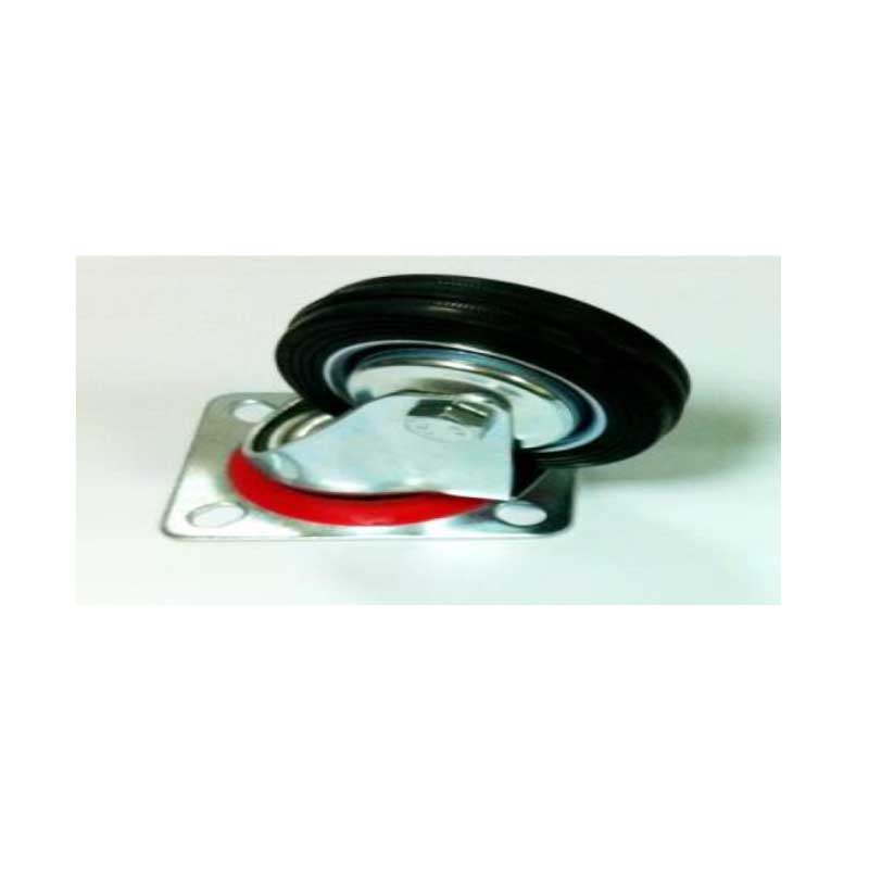 BLACK RUB. SWIVEL INDUSTRIAL CASTER