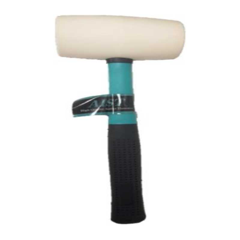 WHITE RUBBER HAMMER W/FG HANDLE