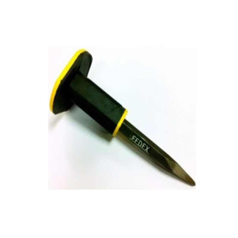 POINTED CHISEL W/RUBBER HOLDER