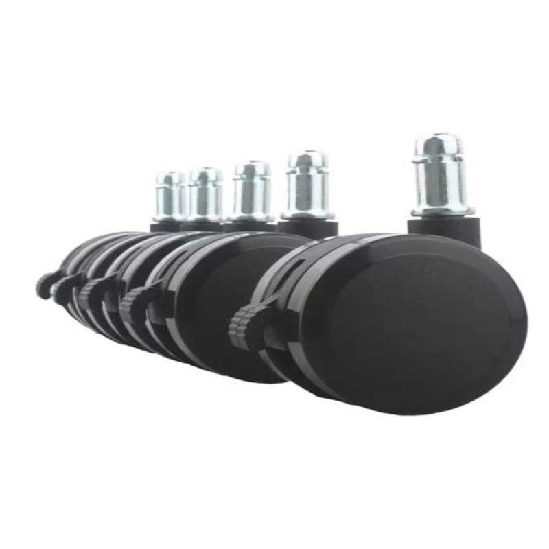 SWIVEL SPARE WHEEL WITH BRAKE FOR OFFICE CHAIRS
