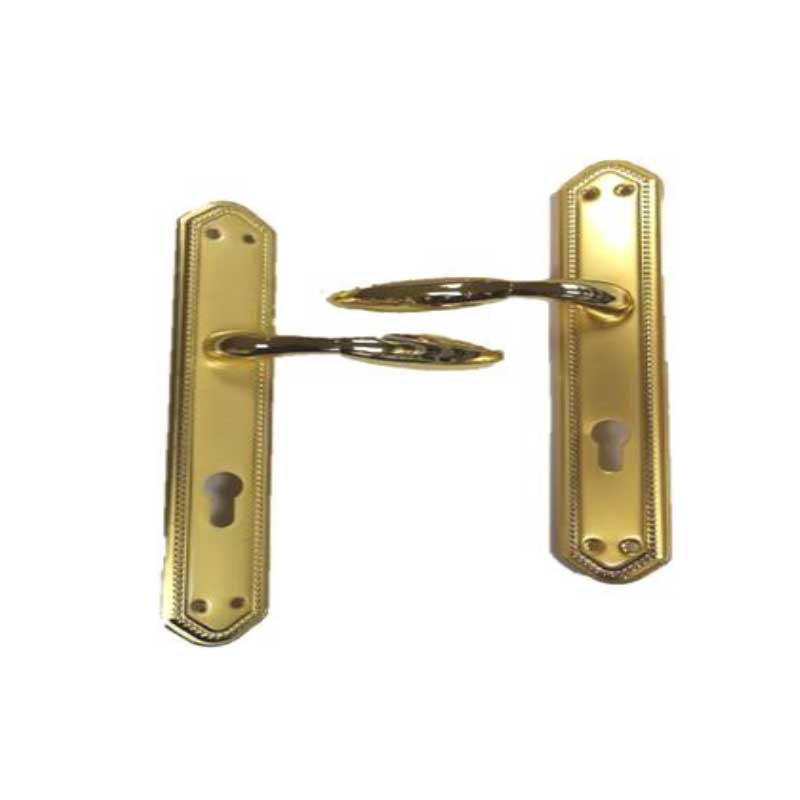 DOOR HANDLE WITH IRON PLATE & ZINC HANDLE