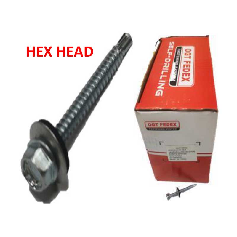 Screw-hexhead selfdrilling & epdm bonded washer
