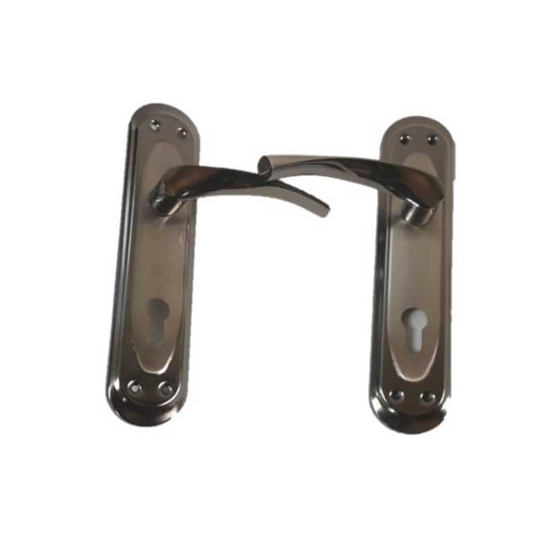 DOOR HANDLE WITH IRON PLATE & ZINC HANDLE