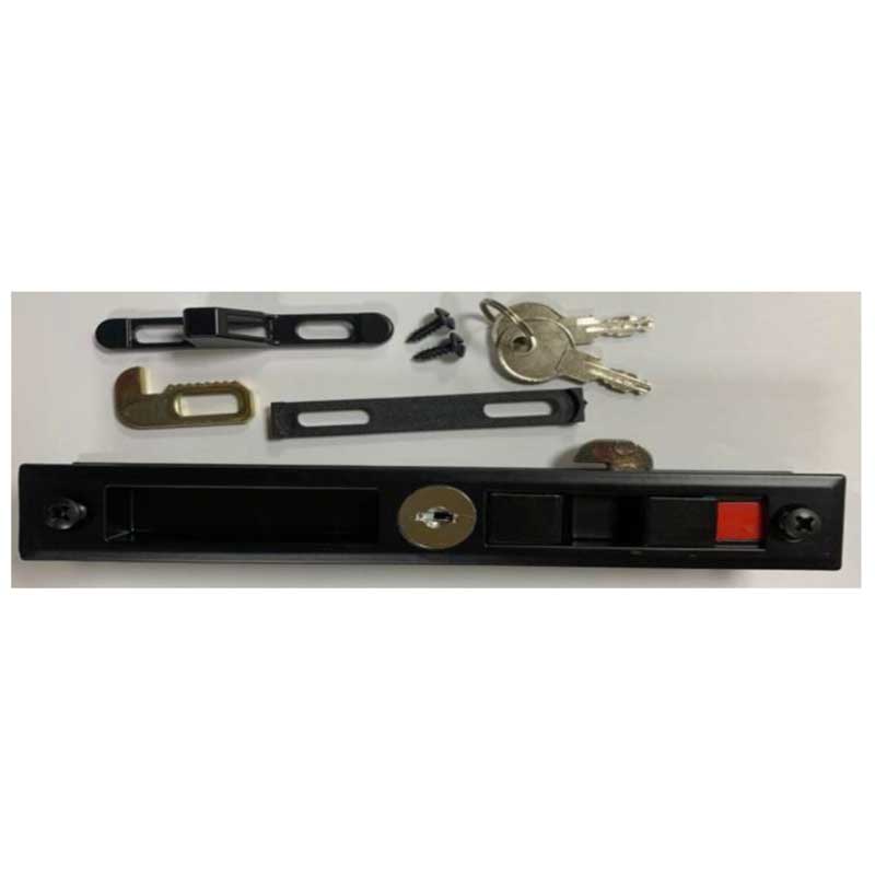 WINDOW LOCK BLACK DOUBLE - SIDE LOCK WITH KEY