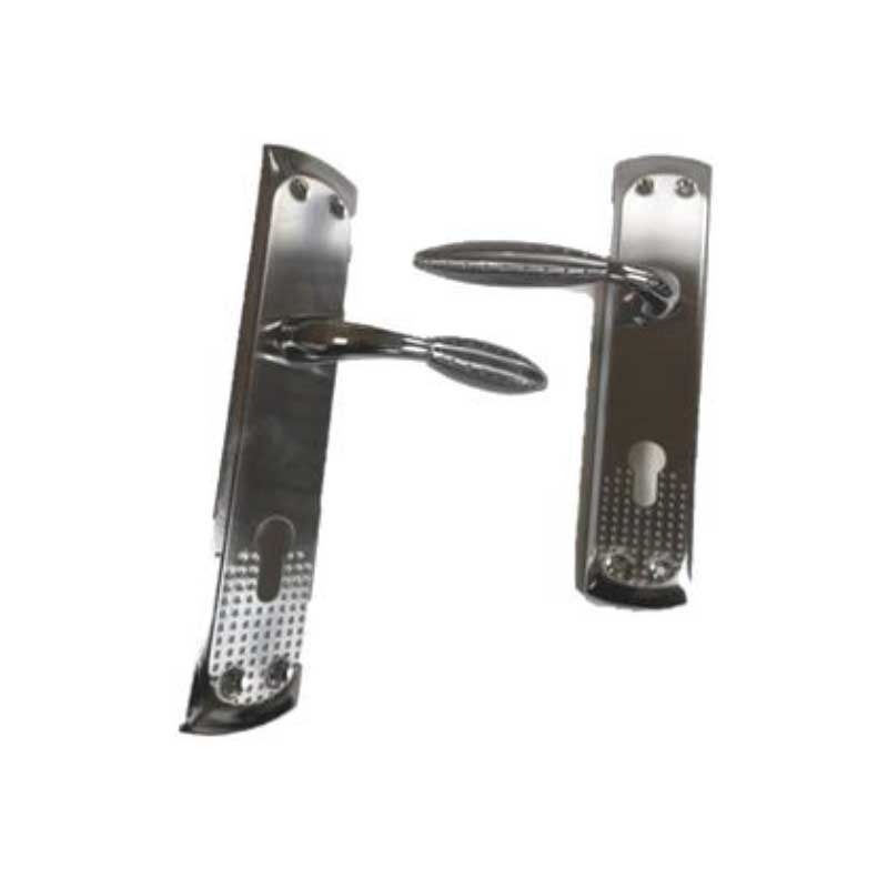 DOOR HANDLE WITH IRON PLATE & ZINC HANDLE 