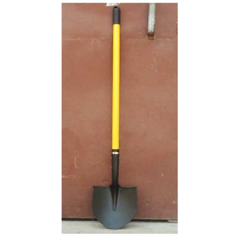 SHOVEL W/ POINTED FIBER HANDLE YELLOW COLOR 