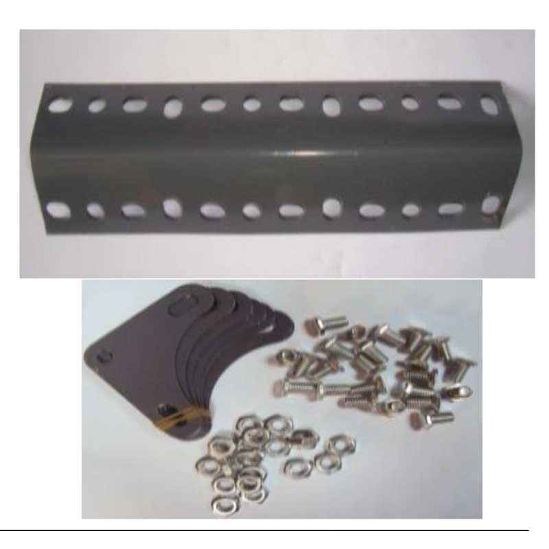 SLOTTED ANGLE (38*38X1.6MM*3M) CORNER PLATES & NUTS & BOLTS 