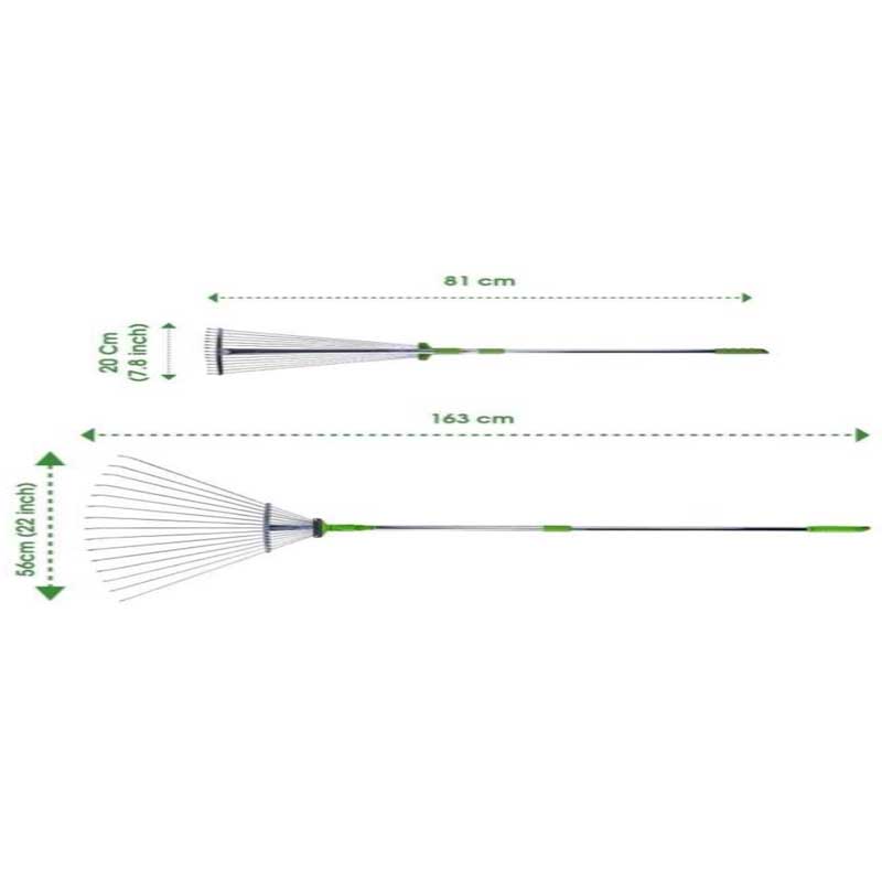 ADJUSTABLE GARDEN LEAF RAKE 15TEETH (HEAVY DUTY)