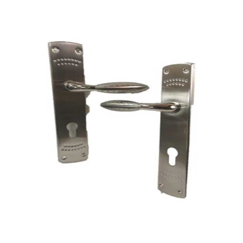 DOOR HANDLE WITH IRON PLATE & ZINC HANDLE