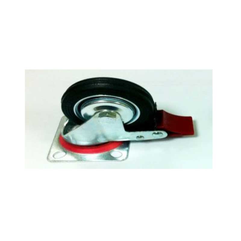 BLACK RUB. D/BRAKE INDUSTRIAL CASTER