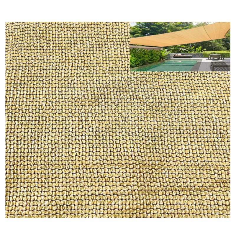 BEIGE SHADE NET W/ BLACK THREAD 100% VIRGIN QUALITY