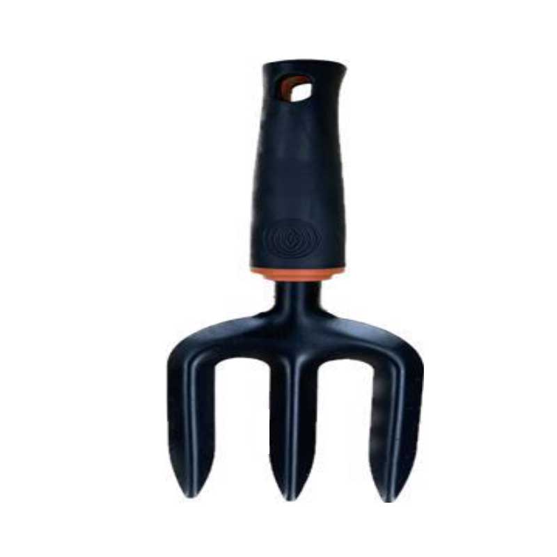 GARDEN HAND RAKE WITH PLASTIC HANDLE