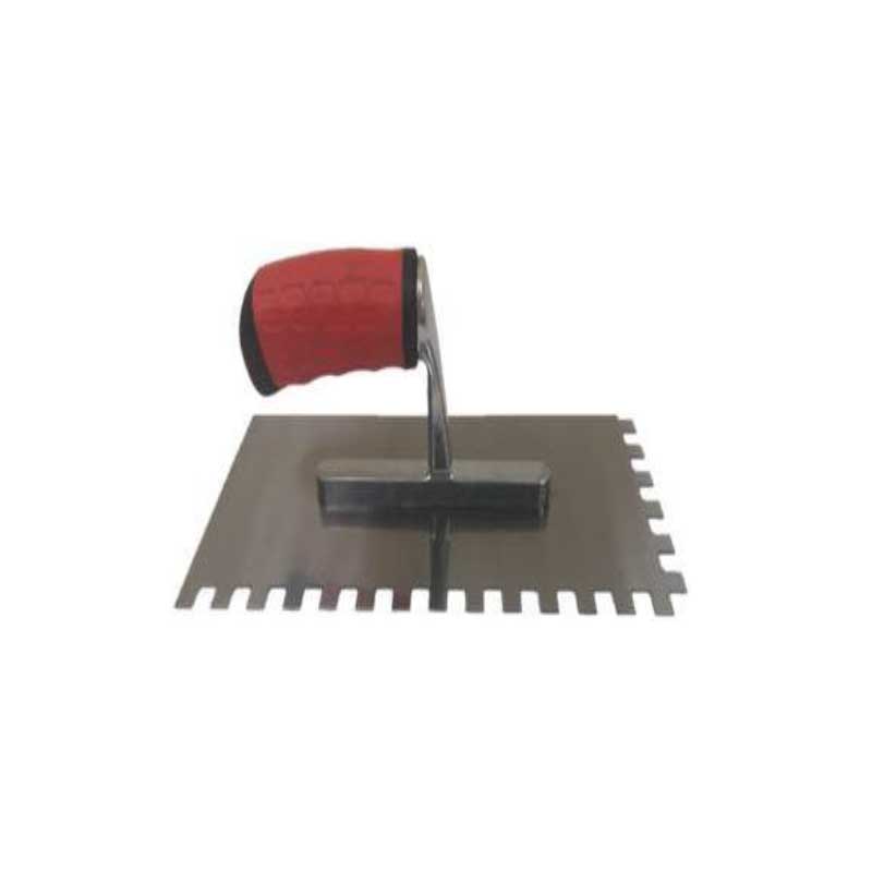 RED STEEL GURUMALA WITH RUBBER GRIP WITH TEETH
